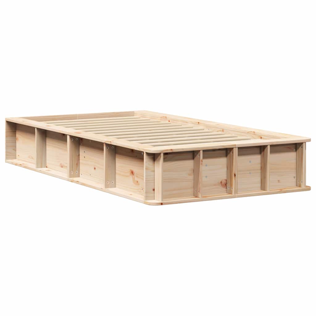 Bed Frame Brown 90 x 190 cm Solid Pine Wood