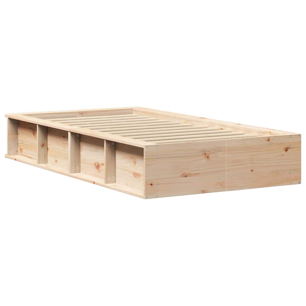 Bed Frame Brown 90 x 190 cm Solid Pine Wood