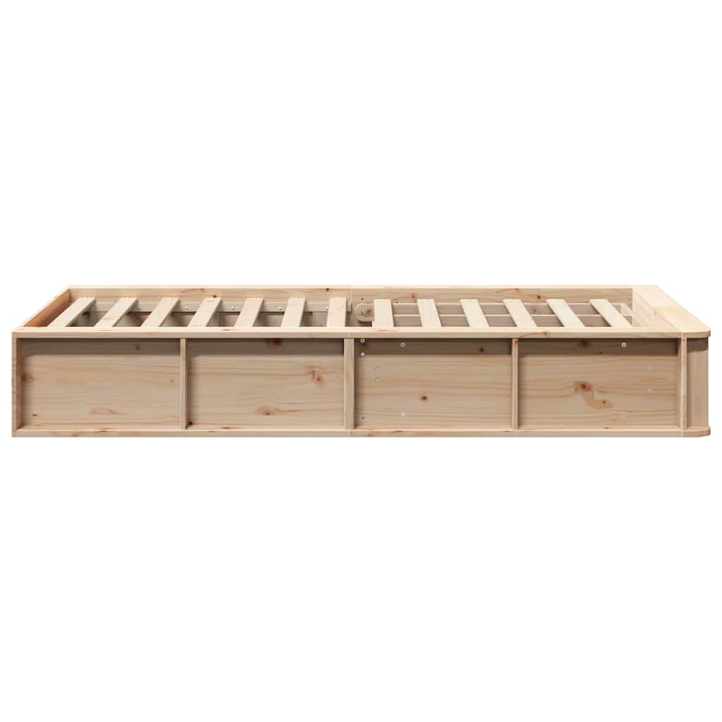Bed Frame Brown 90 x 190 cm Solid Pine Wood