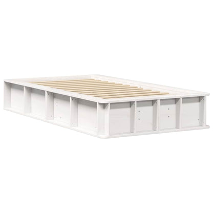 Bed Frame White 90 x 190 cm Solid Pine Wood