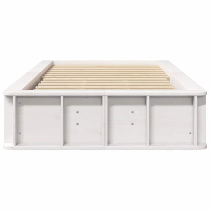 Bed Frame White 90 x 190 cm Solid Pine Wood