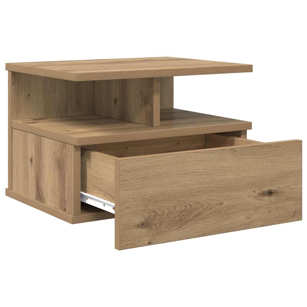 Floating Nightstand Artisan Oak 40 x 31 x 28 cm Engineered Wood