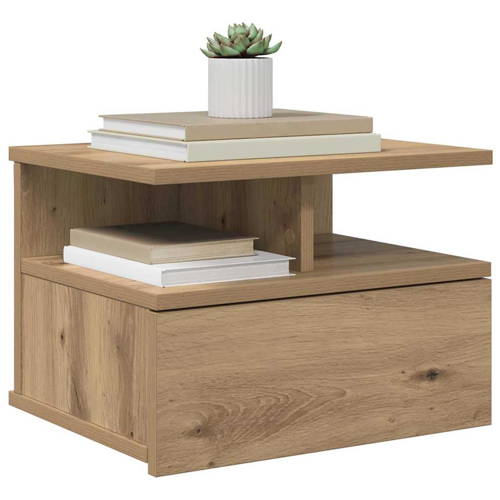 Floating Nightstand Artisan Oak 40 x 31 x 28 cm Engineered Wood
