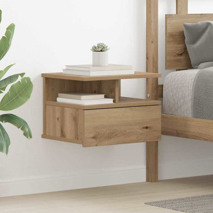 Floating Nightstand 2 pcs Artisan Oak 40 x 31 x 28 cm