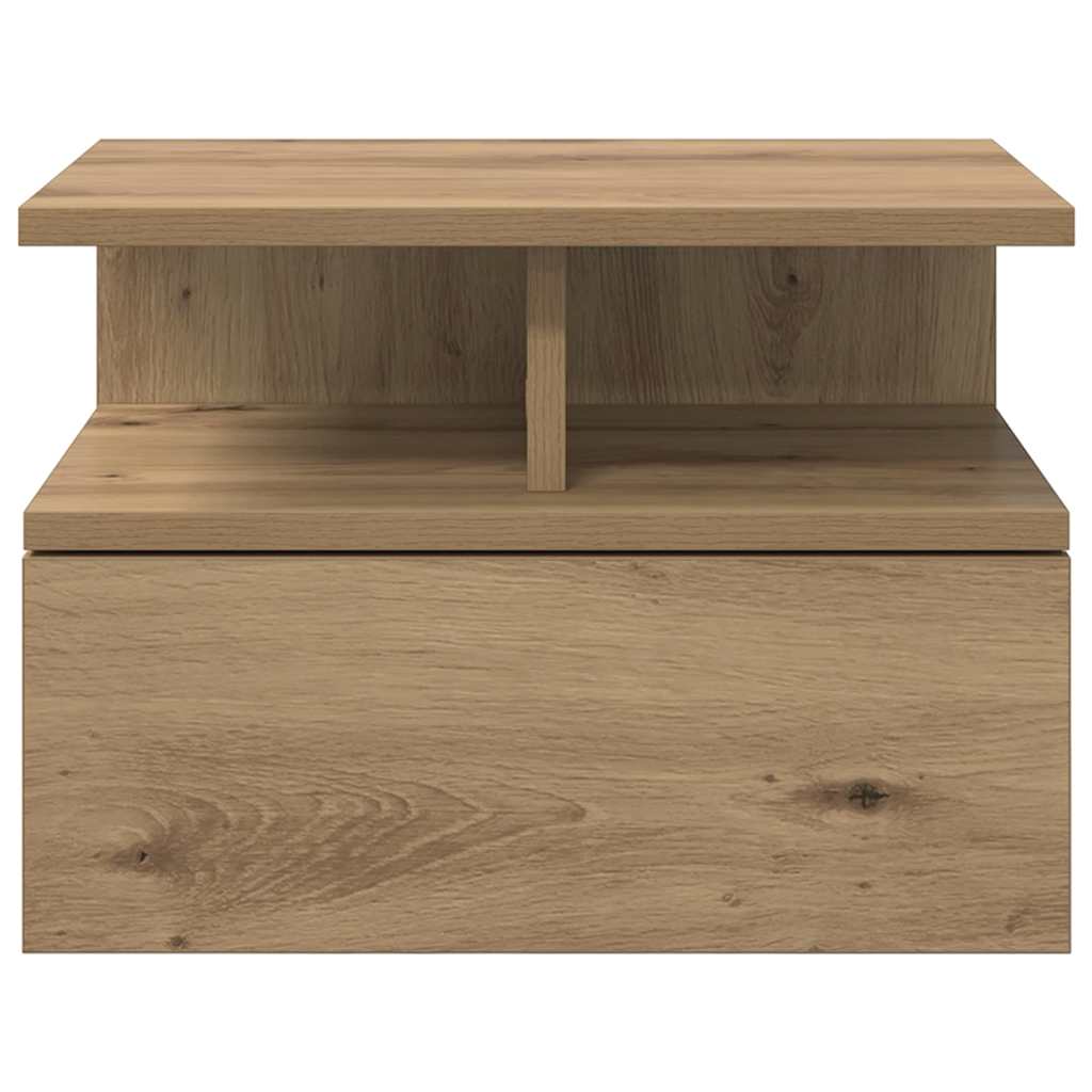 Floating Nightstand 2 pcs Artisan Oak 40 x 31 x 28 cm