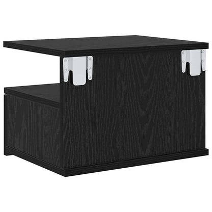 Floating Nightstand Black Oak 40 x 31 x 28 cm Engineered Wood
