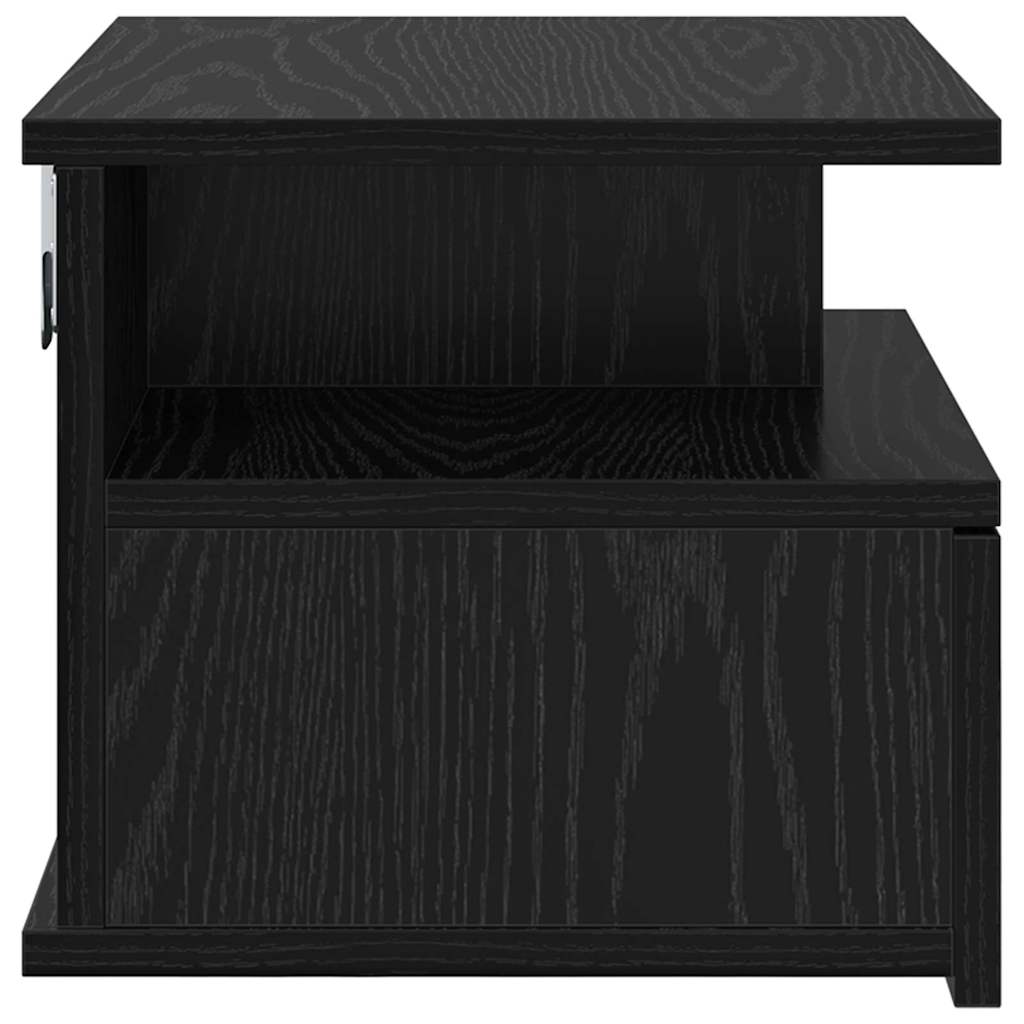 Floating Nightstand 2 pcs Black Oak 40 x 31 x 28 cm
