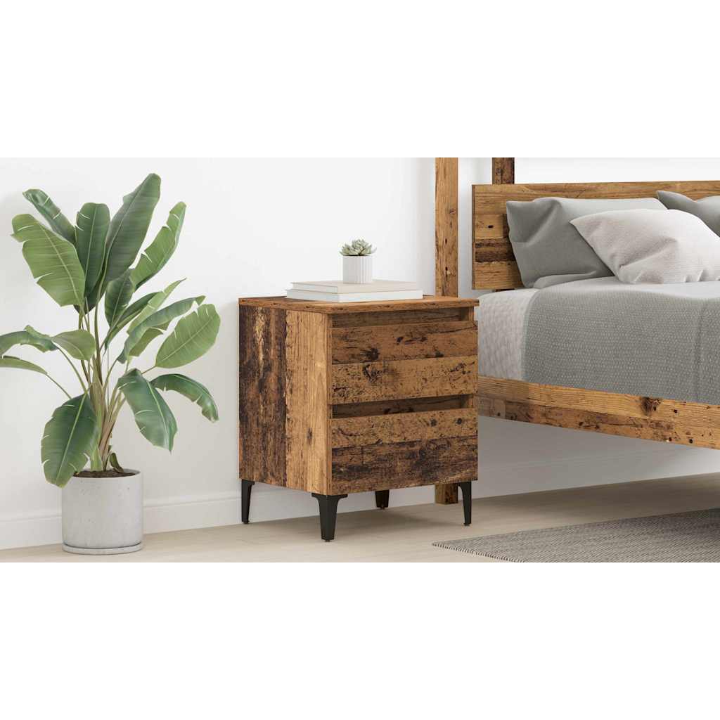 Bedside Cabinet 2 pcs Old wood 40 x 35 x 50 cm Engineered wood