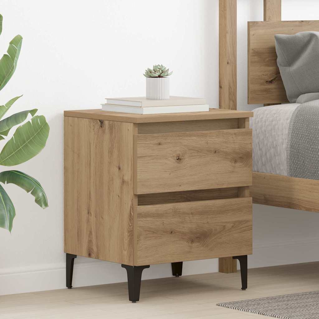 Bedside Cabinet 2 pcs Artisan oak 40 x 35 x 50 cm