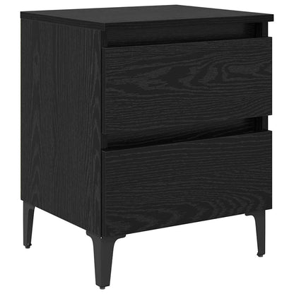 Bedside Cabinet Black Oak 40 x 35 x 50 cm Engineered Wood