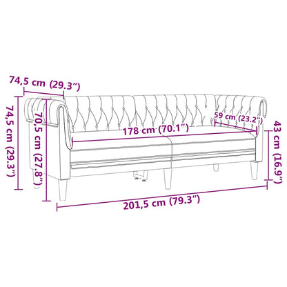 Living Room Couch 3 pcs Light Grey Fabric