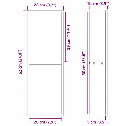 Shower Niche Silver 60 x 20 x 9.5 cm Stainless Steel