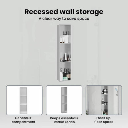 Shower Niche Silver 90 x 20 x 9.5 cm Stainless Steel