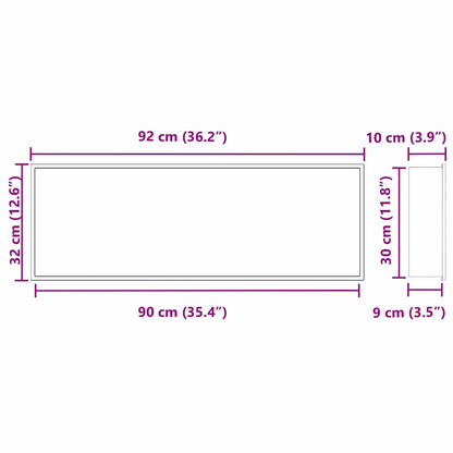 Shower Niche Black 90 x 30 x 9.5 cm Stainless Steel