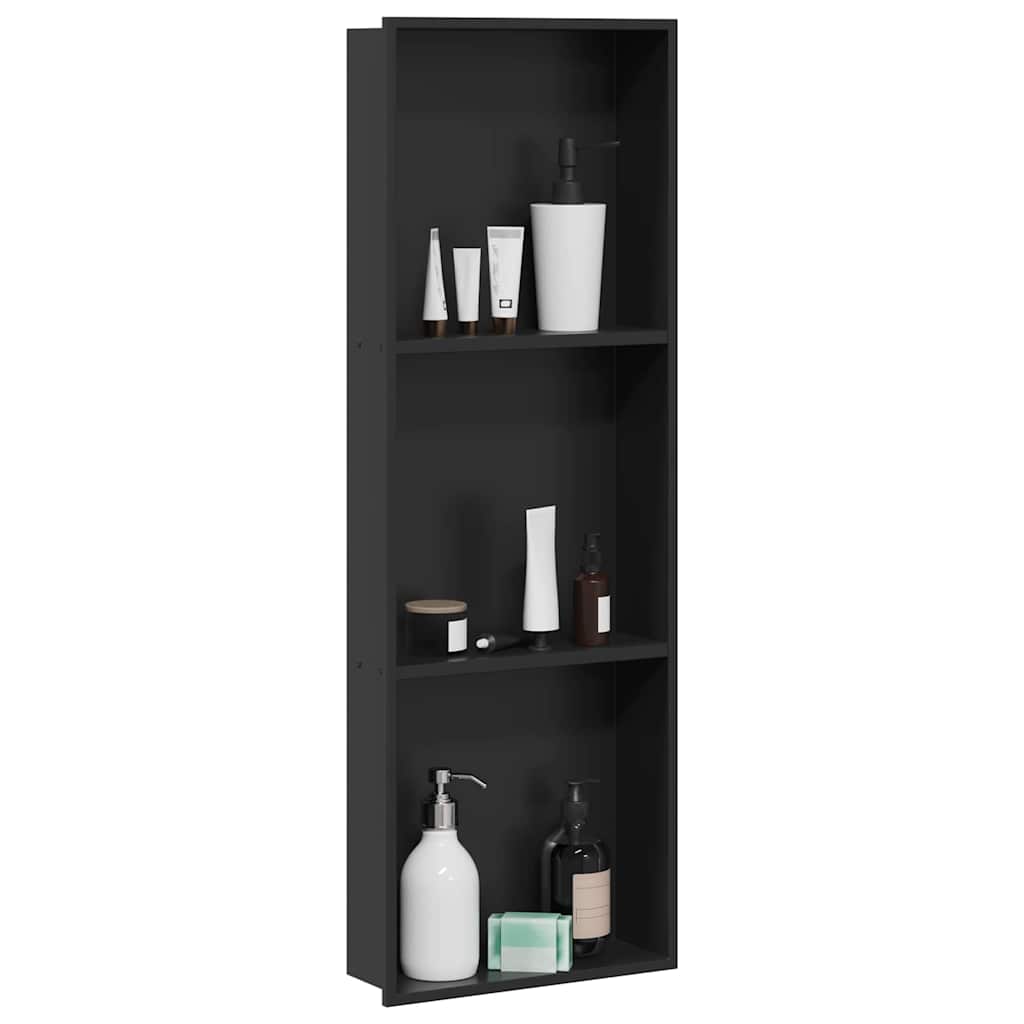 Shower Niche Black 92 x 32 x 10 cm Stainless Steel