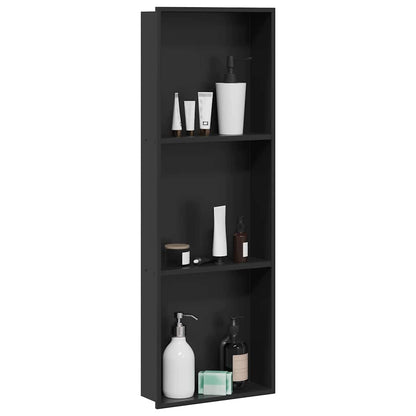 Shower Niche Black 92 x 32 x 10 cm Stainless Steel