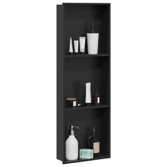 Shower Niche Black 92 x 32 x 10 cm Stainless Steel