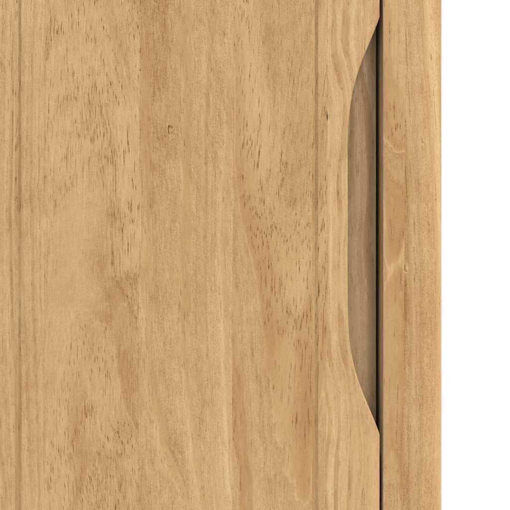 Bathroom Wall Cabinet with Door FLORO Wax Brown 35 x 30 x 60 cm