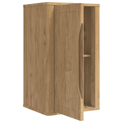 Bathroom Wall Cabinet with Door FLORO Wax Brown 35 x 30 x 60 cm