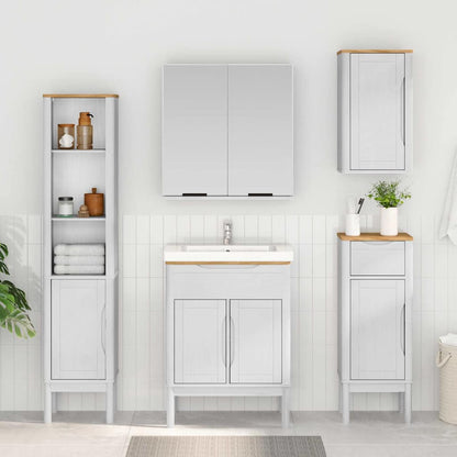 Bathroom Wall Cabinet with Shelf FLORO White 35 x 30 x 60 cm