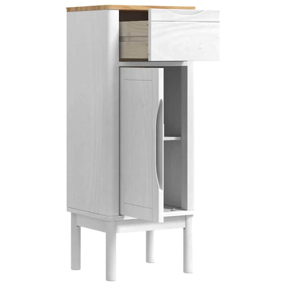 Bathroom Cabinet FLORO White 35 x 30 x 90 cm Solid Pine Wood