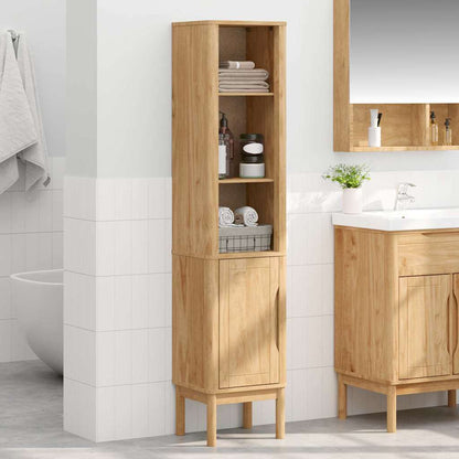 Bathroom Tall Cabinet FLORO Wax Brown 35 x 30 x 160 cm