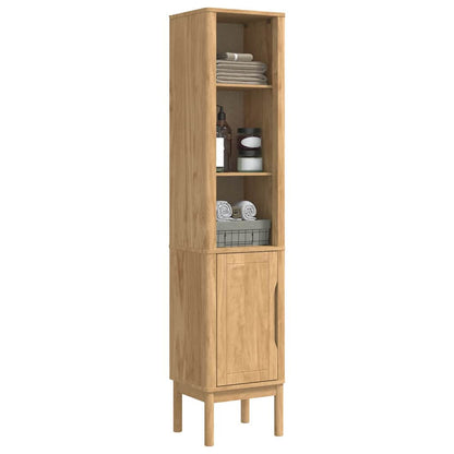Bathroom Tall Cabinet FLORO Wax Brown 35 x 30 x 160 cm