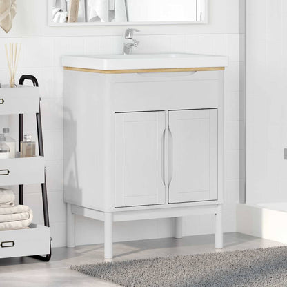 Bathroom Sink Cabinet with Shelf FLORO White 60 x 40 x 80 cm
