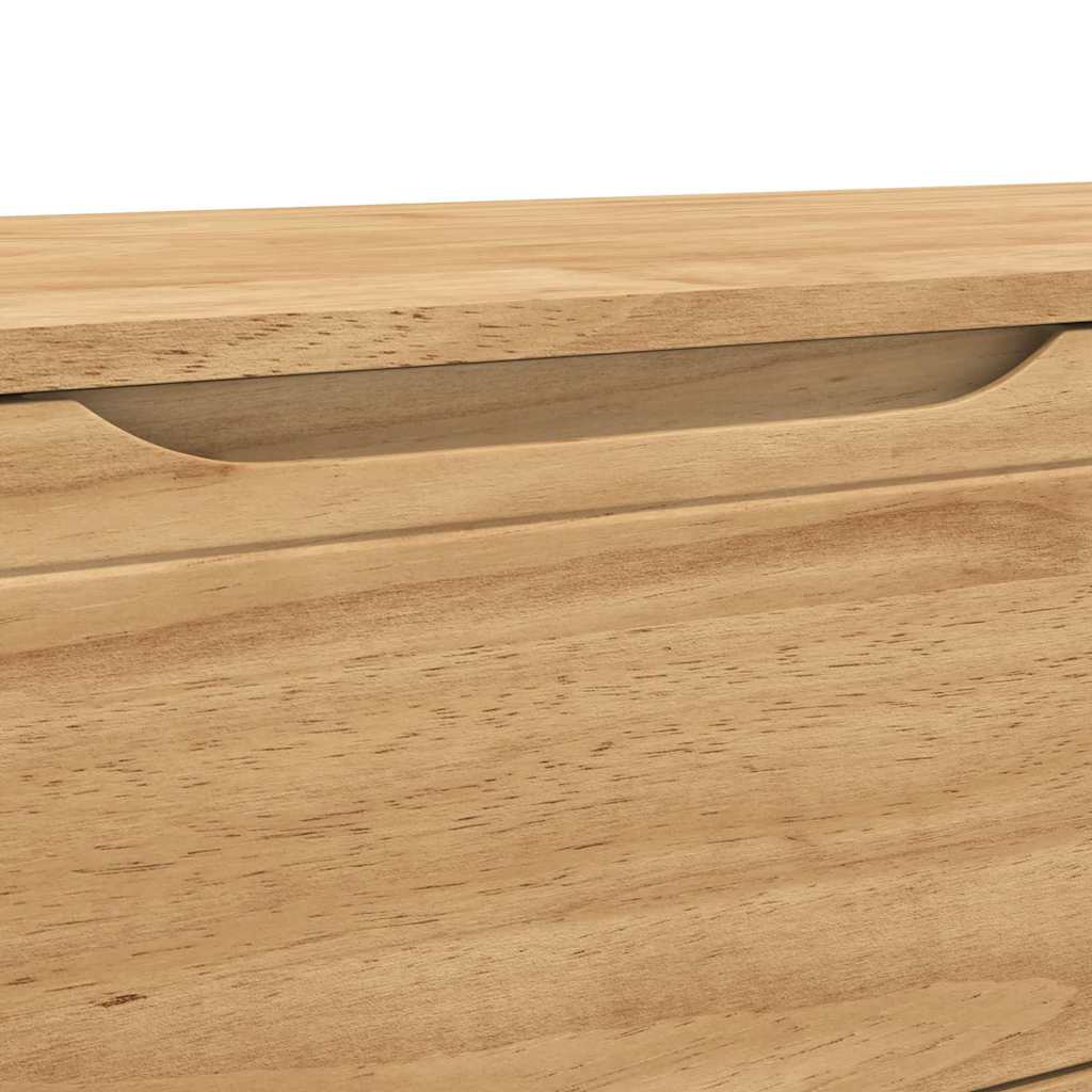 Hallway Bench FLORO Wax Brown 115 x 40 x 45 cm Solid Pine Wood