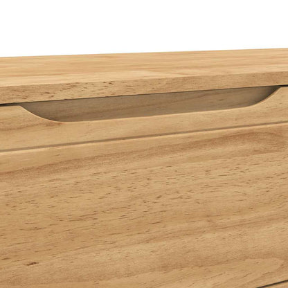 Hallway Bench FLORO Wax Brown 115 x 40 x 45 cm Solid Pine Wood