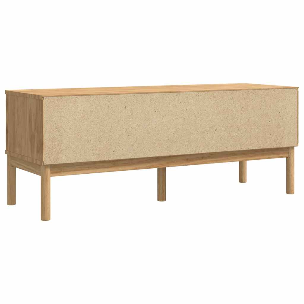 Hallway Bench FLORO Wax Brown 115 x 40 x 45 cm Solid Pine Wood
