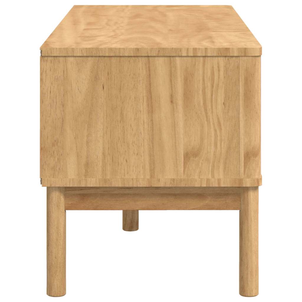 Hallway Bench FLORO Wax Brown 115 x 40 x 45 cm Solid Pine Wood