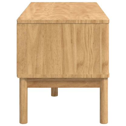 Hallway Bench FLORO Wax Brown 115 x 40 x 45 cm Solid Pine Wood