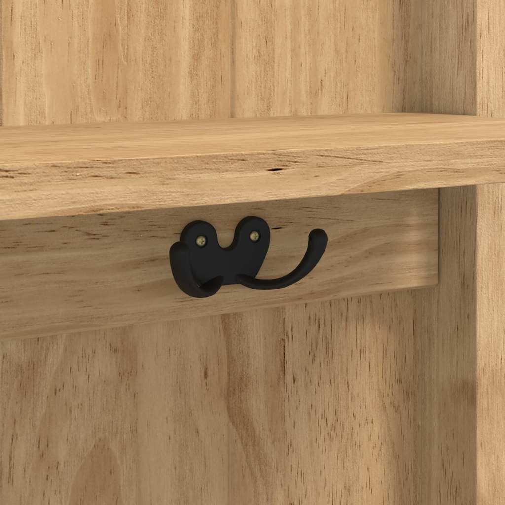 Hallway Cabinet with Shelf FLORO Wax Brown 50 x 40 x 158 cm