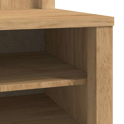 Hallway Cabinet with Shelf FLORO Wax Brown 50 x 40 x 158 cm