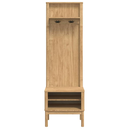 Hallway Cabinet with Shelf FLORO Wax Brown 50 x 40 x 158 cm