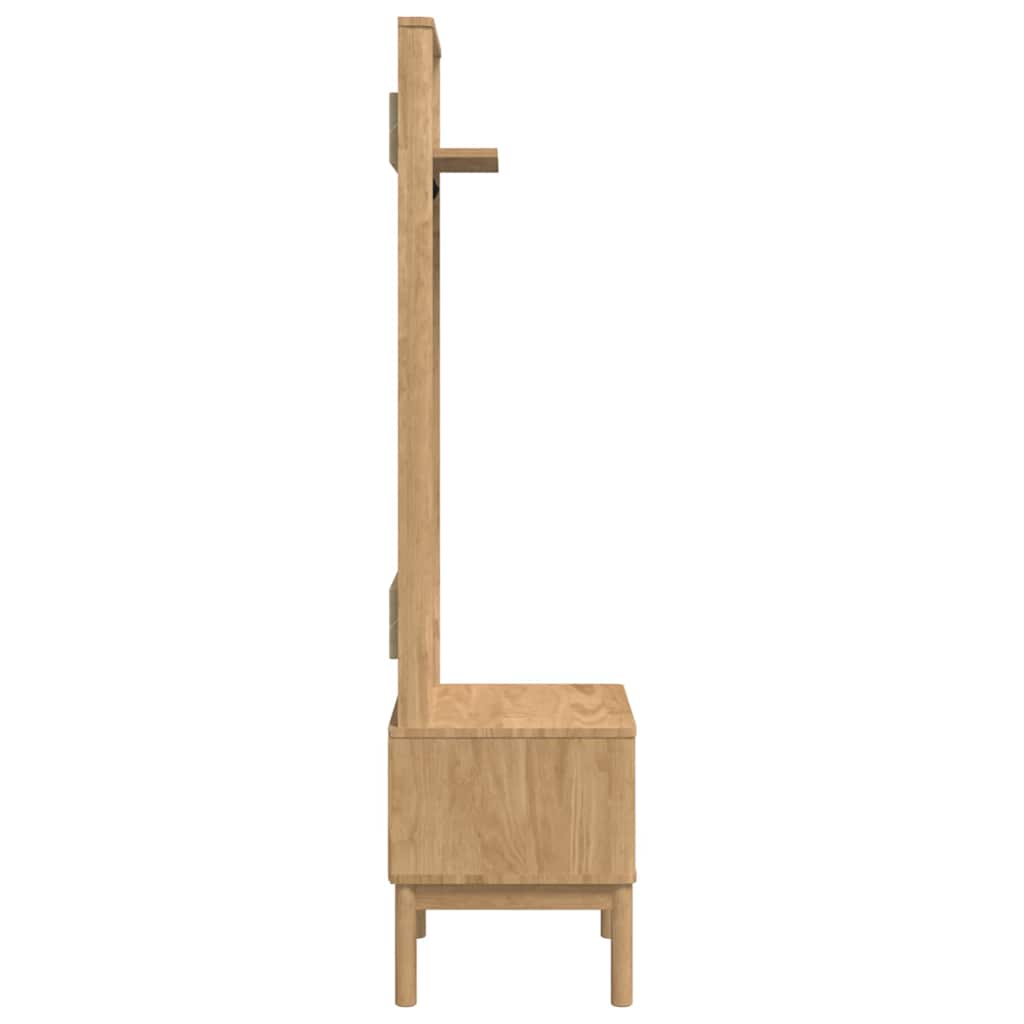 Hallway Cabinet with Shelf FLORO Wax Brown 50 x 40 x 158 cm