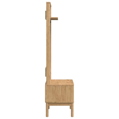 Hallway Cabinet with Shelf FLORO Wax Brown 50 x 40 x 158 cm
