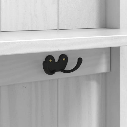 Hallway Cabinet FLORO White 50 x 40 x 158 cm Solid Pine Wood