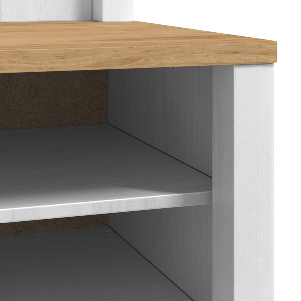 Hallway Cabinet FLORO White 50 x 40 x 158 cm Solid Pine Wood