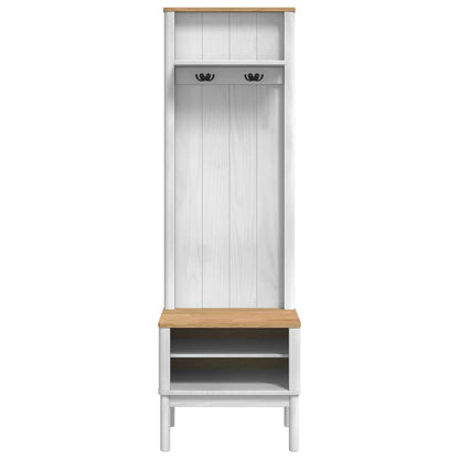 Hallway Cabinet FLORO White 50 x 40 x 158 cm Solid Pine Wood