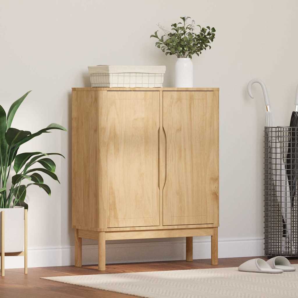Sideboard FLORO Wax Brown 70 x 30 x 70.5 cm Solid Pine Wood