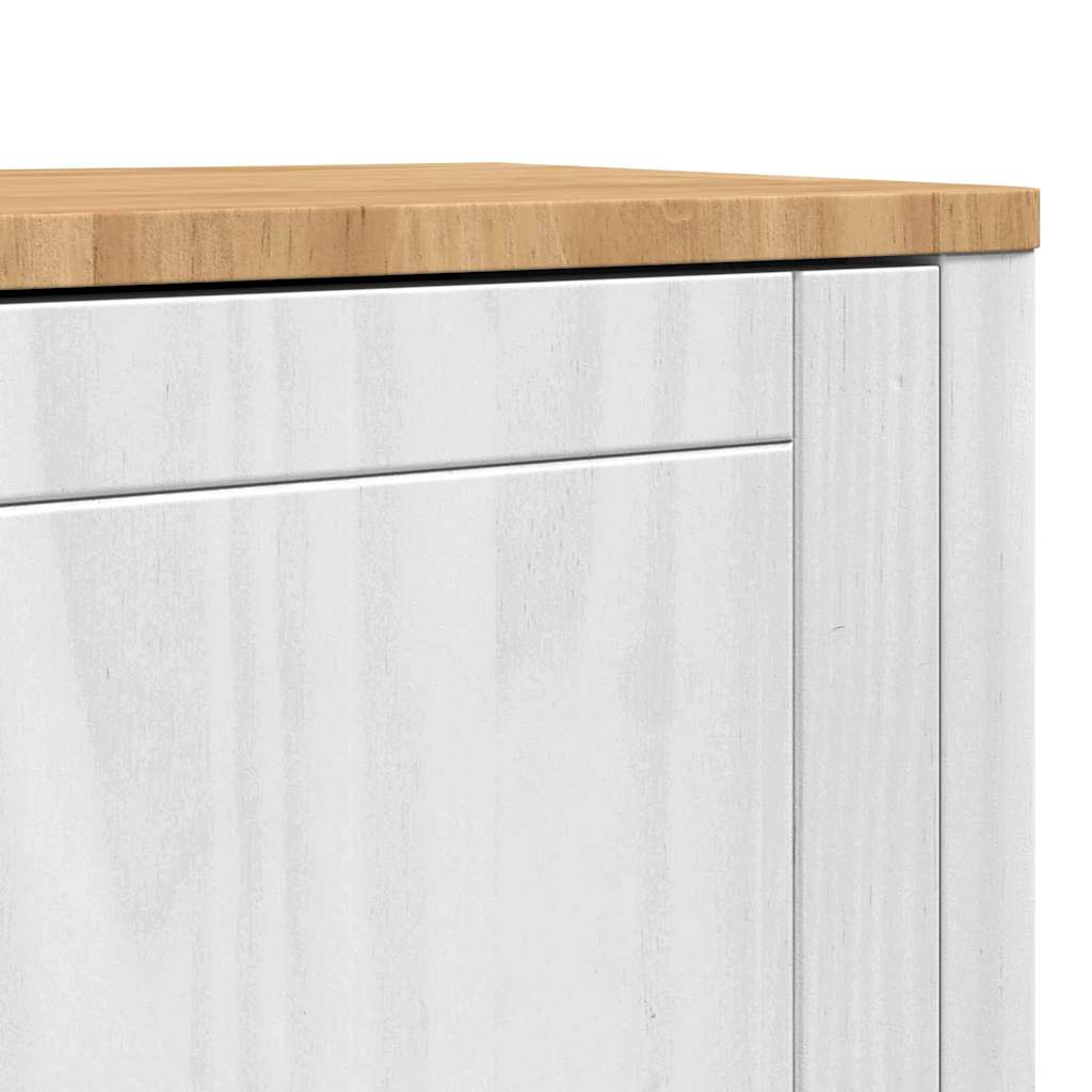 Sideboard FLORO White 70 x 30 x 70.5 cm Solid Pine Wood