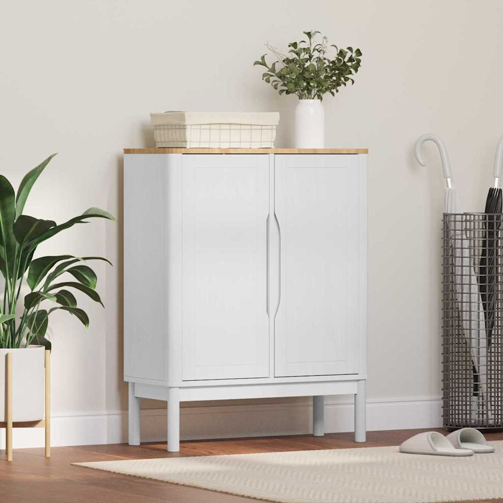 Sideboard FLORO White 70 x 30 x 70.5 cm Solid Pine Wood