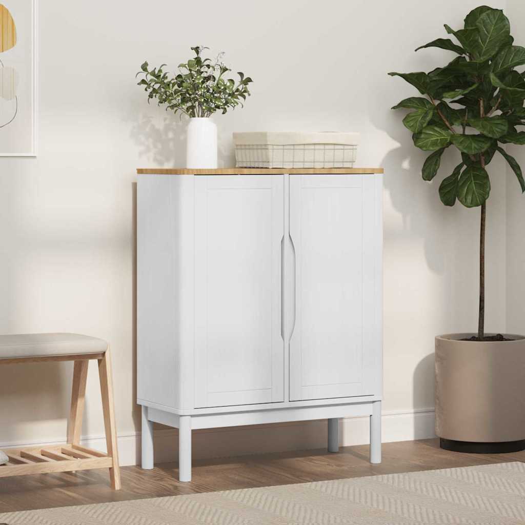 Sideboard FLORO White 70 x 30 x 70.5 cm Solid Pine Wood