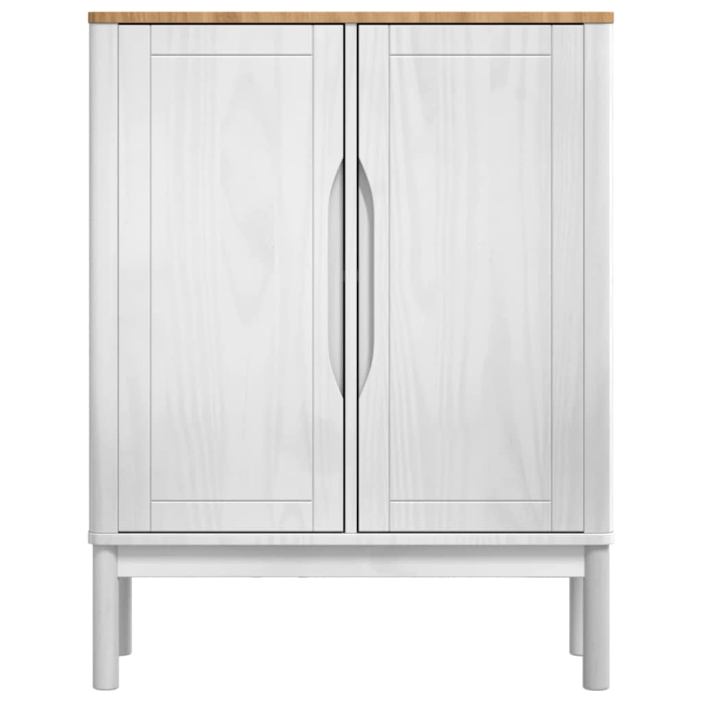 Sideboard FLORO White 70 x 30 x 70.5 cm Solid Pine Wood