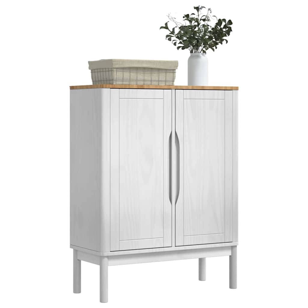 Sideboard FLORO White 70 x 30 x 70.5 cm Solid Pine Wood