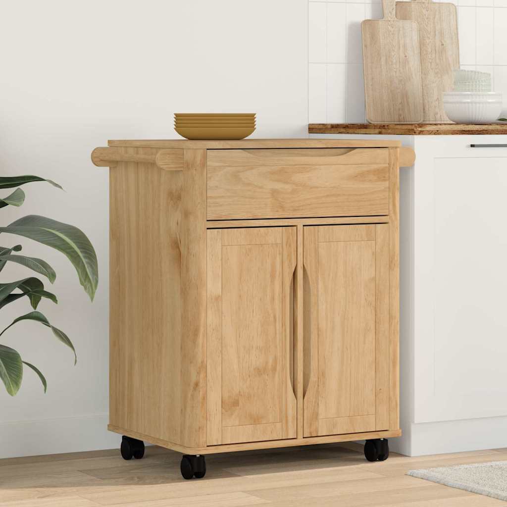 Kitchen Trolley FLORO Wax Brown 72.5 x 45 x 80 cm