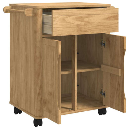 Kitchen Trolley FLORO Wax Brown 72.5 x 45 x 80 cm