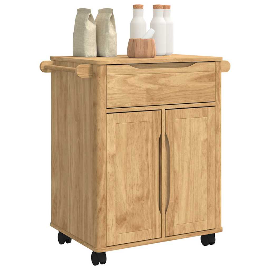 Kitchen Trolley FLORO Wax Brown 72.5 x 45 x 80 cm